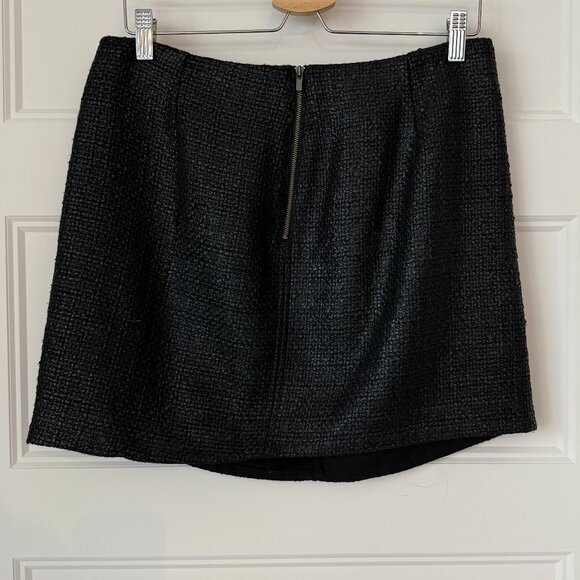 Banana Republic Luxe Black Tweed Mini Skirt | Size 10 - Picture 2 of 6